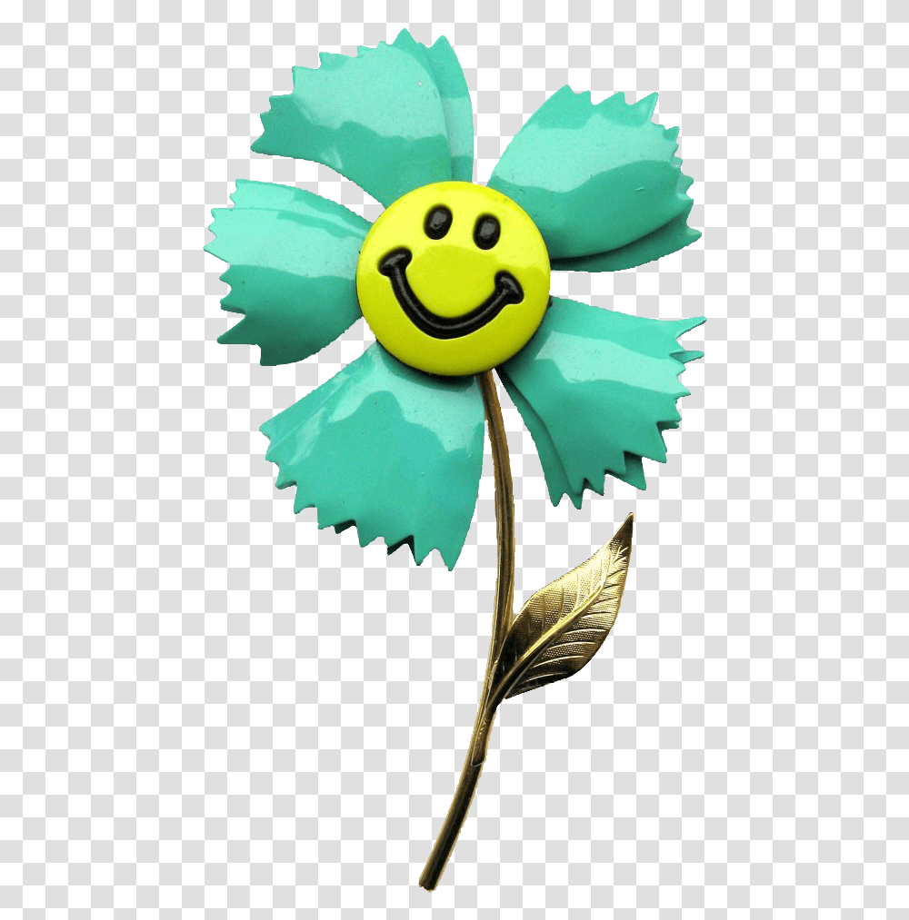 Smiley Flower For Face Clipart Full Size Clipart Cartoon Smiling Flower, Plant, Bird, Animal, Graphics Transparent Png