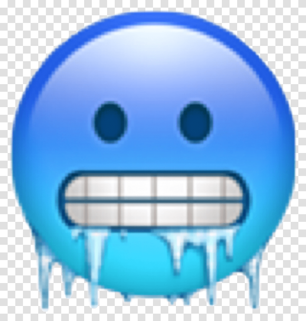 Smiley Freezing Emoji Iphone 5411223 Frozen Emoji, Helmet, Clothing, Ball, Sphere Transparent Png