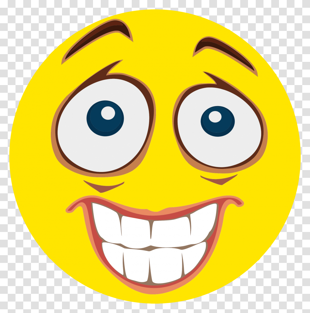 Smiley Funny Face Emoji Teeth Mouth Lip Label Transparent Png Pngset Com