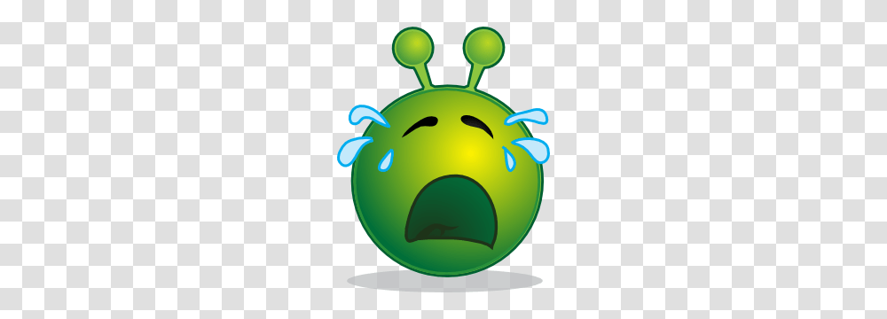 Smiley Green Alien Cry Clip Art, Plant, Animal, Tennis Ball, Food Transparent Png
