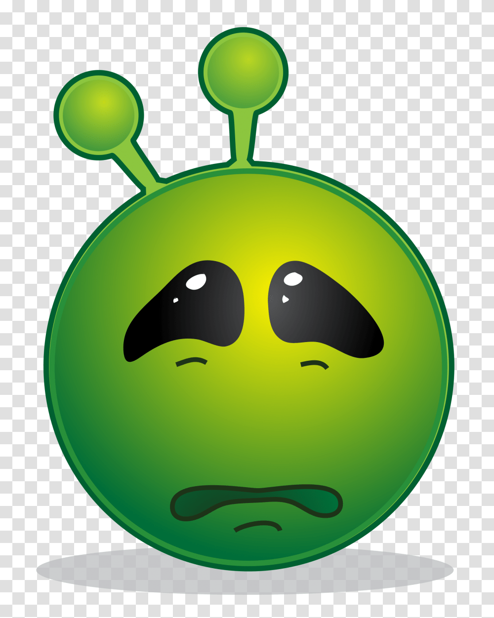 Smiley Green Alien Sad, Plant Transparent Png