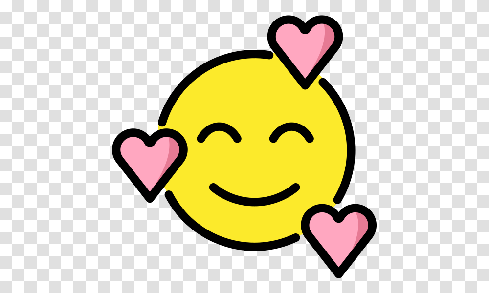 Smiley, Label, Heart, Pac Man Transparent Png