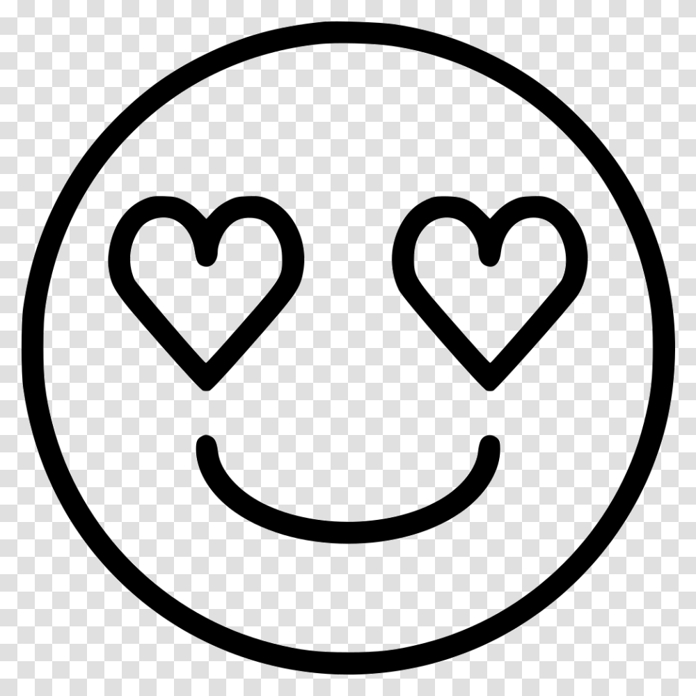 Smiley Love Heart, Stencil, Logo, Trademark Transparent Png