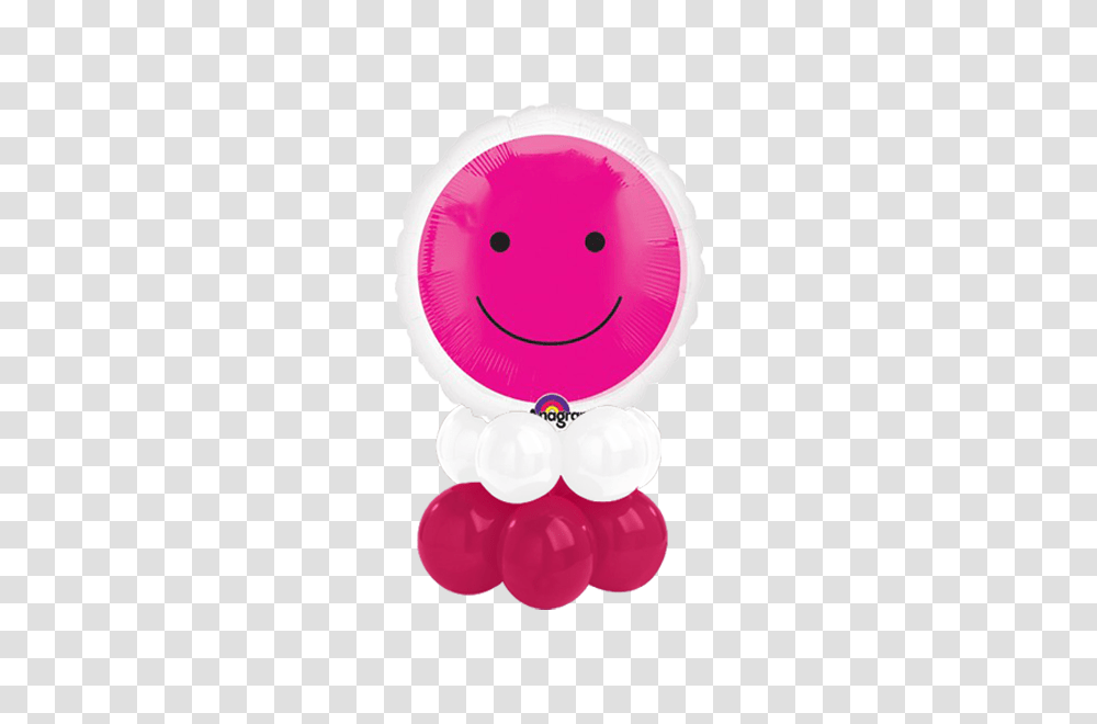 Smiley Pink, Ball, Balloon, Rattle, Purple Transparent Png