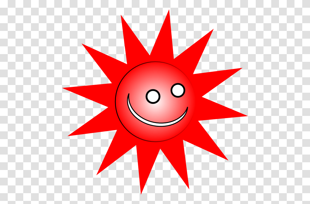 Smiley Red Sun Clip Art For Web, Nature, Outdoors, Star Symbol Transparent Png