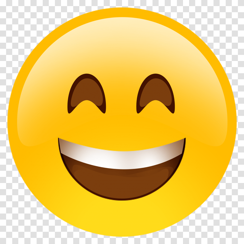 Smiley Smiling Emoji, Label, Plant, Food, Nature Transparent Png