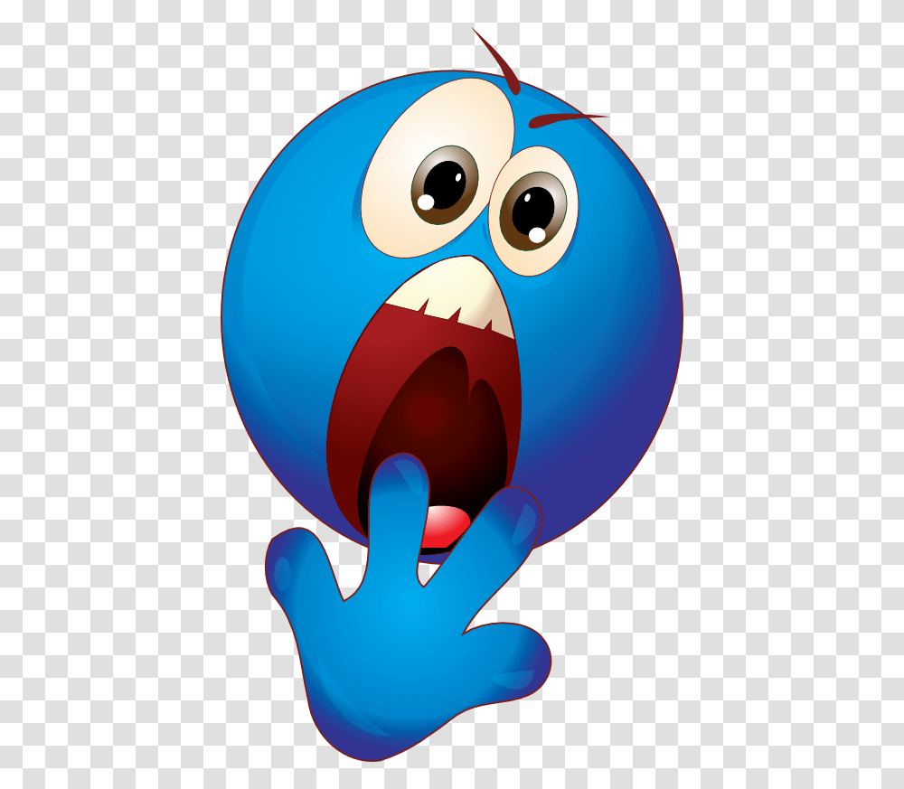Smiley Terrified Blue Emoticon Clipart, Balloon, Outdoors, Bird Transparent Png