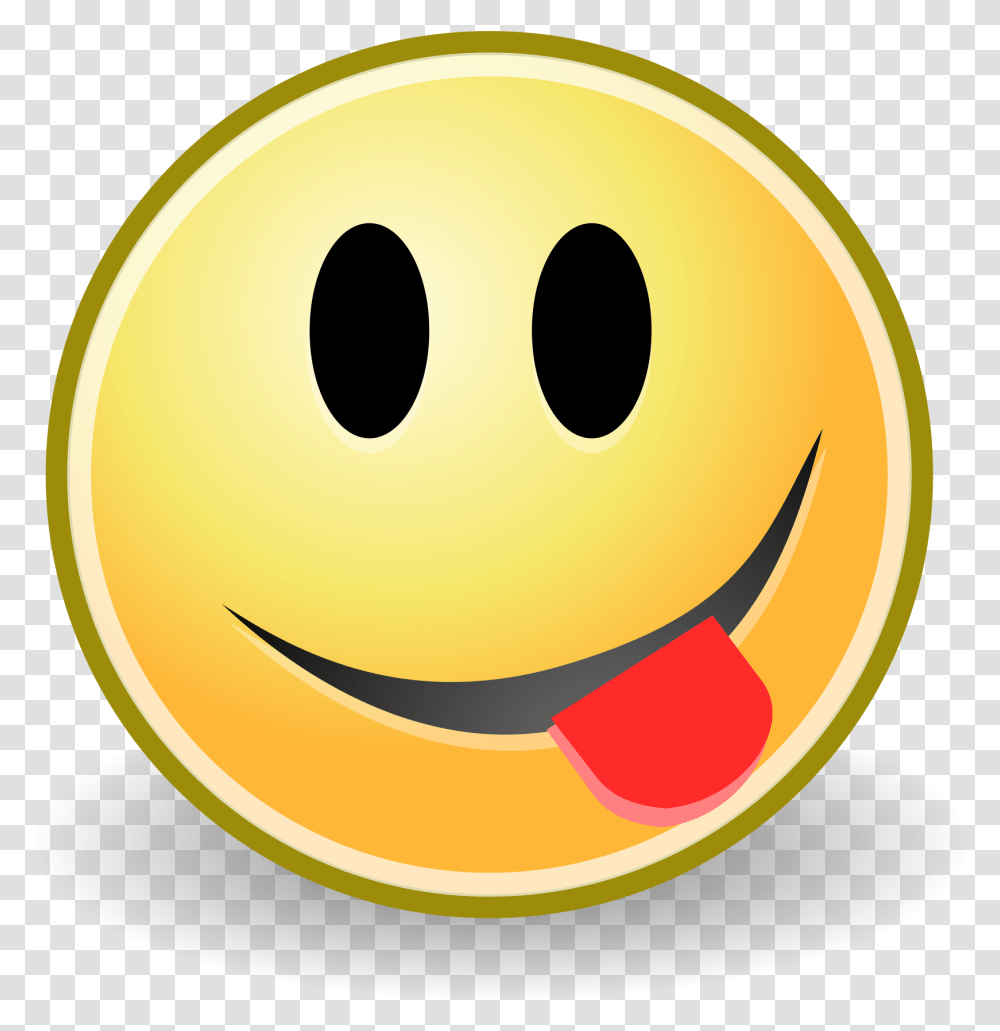 Smiley Tongue Face Emoji Smiley With A Tongue, Label, Plant Transparent Png