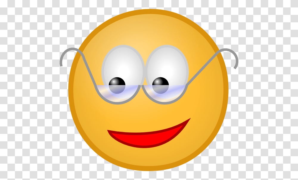 Smiley With Glasses Clip Art Free Vector, Sphere, Plant, Head, Food Transparent Png