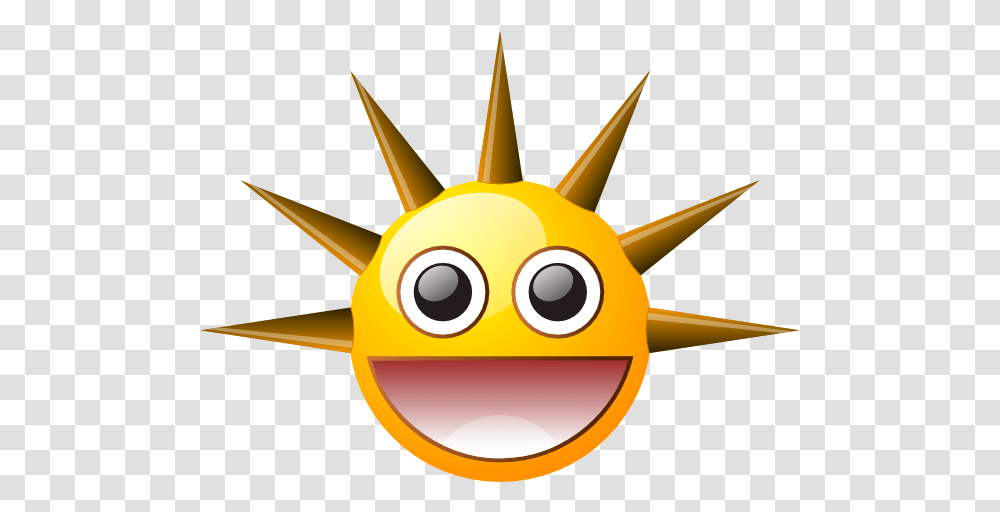 Smiley With Spikes Clip Art, Outdoors, Nature, Sun, Sky Transparent Png