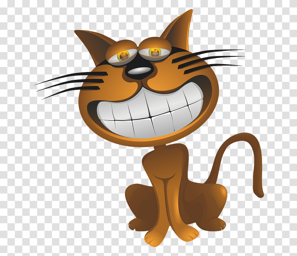 Smiling Cartoon Cat Clipart Cat Smiling Clipart, Animal, Mammal, Doodle, Drawing Transparent Png