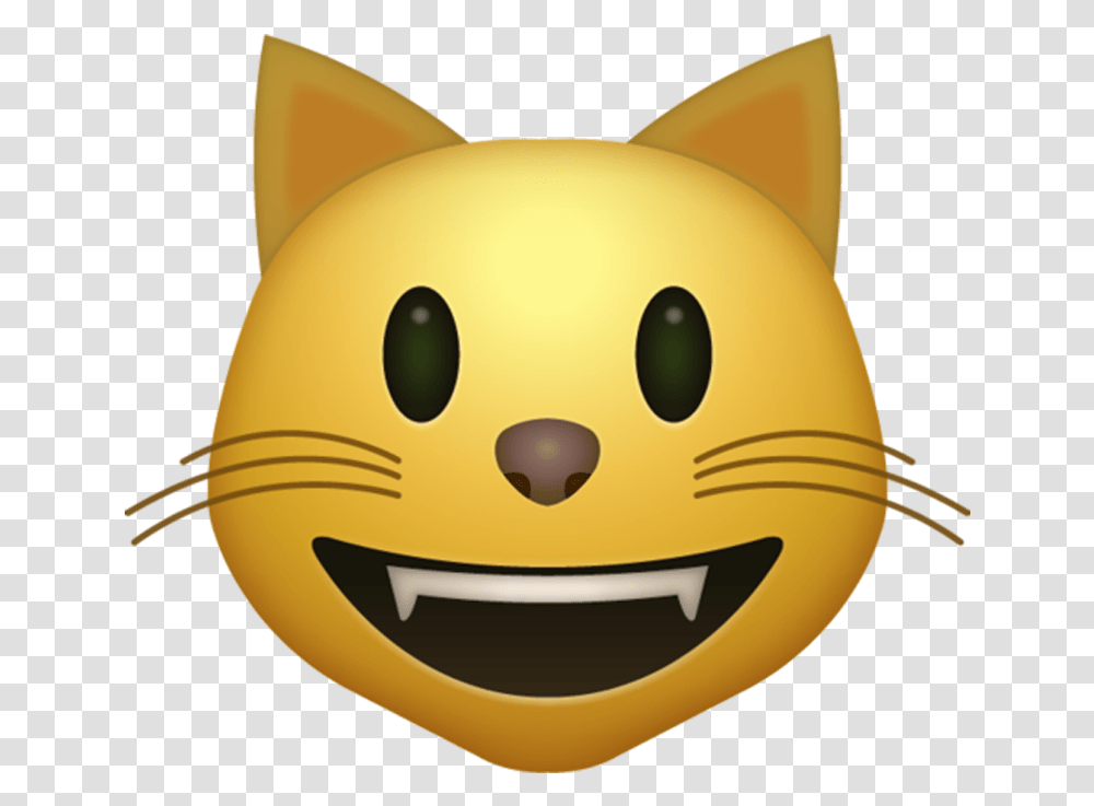 Smiling Cat Emoji Smiling Cat Emoji, Label, Food, Helmet Transparent Png