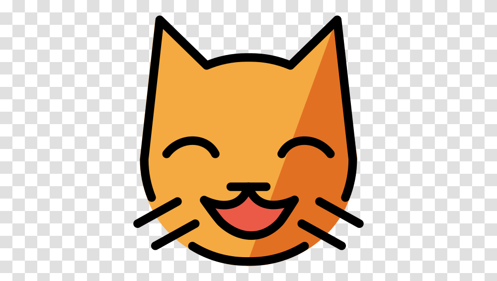 Smiling Cat Face Vector, Label, Sticker, Bowl Transparent Png