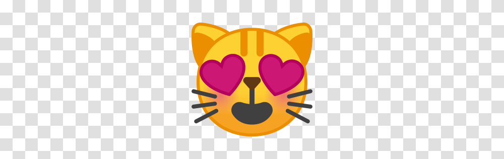 Smiling Cat Face With Heart Eyes Icon Noto Emoji Smileys Iconset, Rubber Eraser, Poster, Advertisement Transparent Png