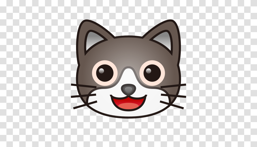 Smiling Cat Face With Open Mouth Emoji For Facebook Email Sms, Performer, Label, Head Transparent Png