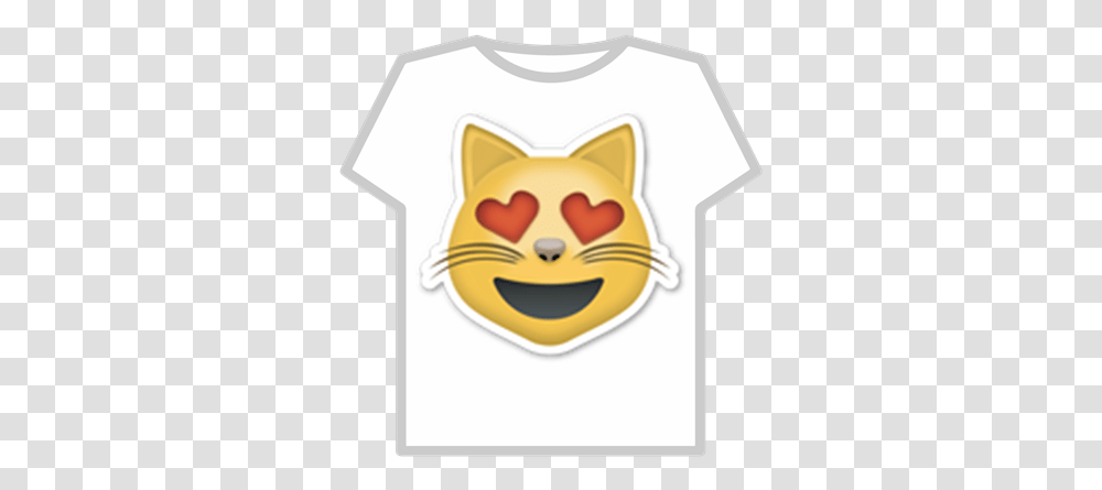 Smiling Cat Hearts Emoji Cute Free T Shirts On Roblox, Clothing, Apparel, Angry Birds, T-Shirt Transparent Png