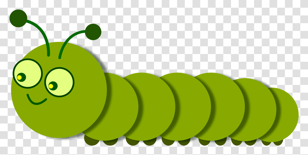 Smiling Caterpillar Legged Linear Clip Arts Clip Art Caterpillar, Green, Tennis Ball, Sport, Plant Transparent Png