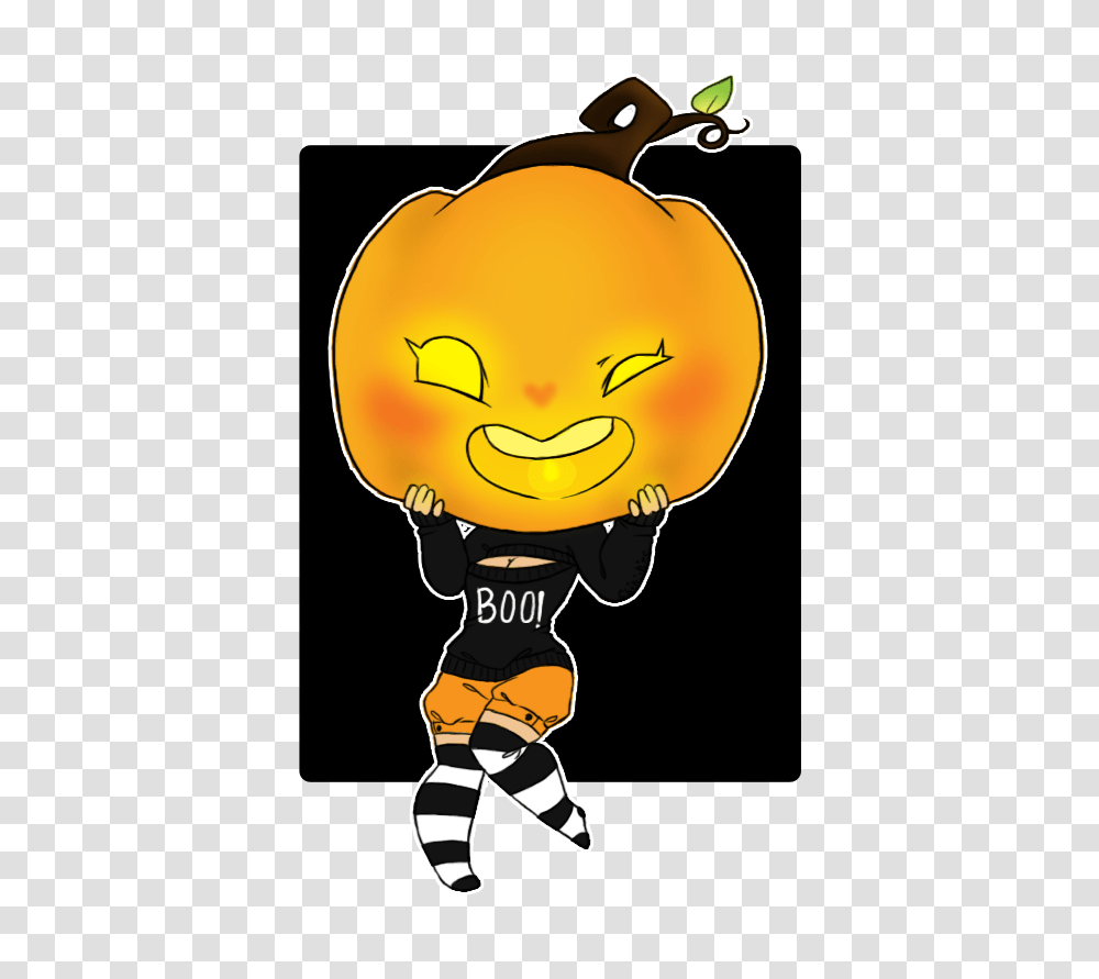 Smiling Chibi Pumpkin Clipart, Light, Person, Human, Lightbulb Transparent Png