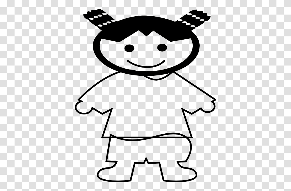 Smiling Chinese Girl Outline Outlines Girls Clips, Stencil Transparent Png