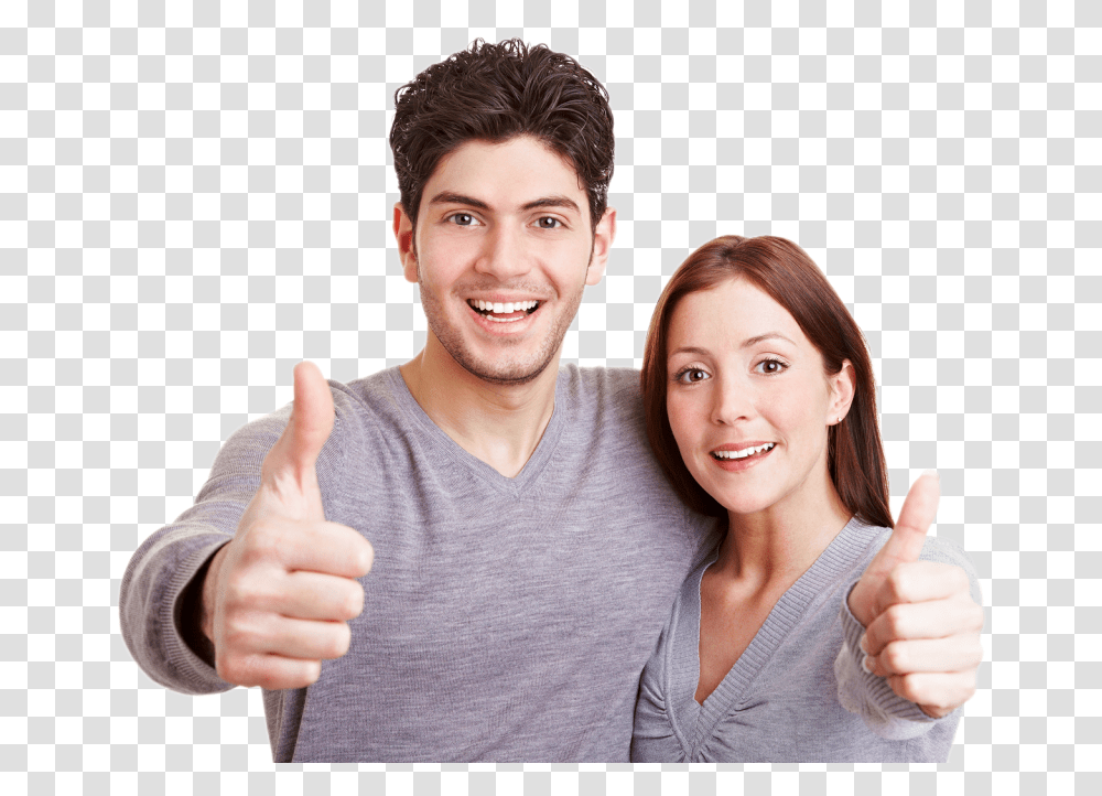 Smiling Couple Stock Happy Couple, Thumbs Up, Person, Finger, Human Transparent Png