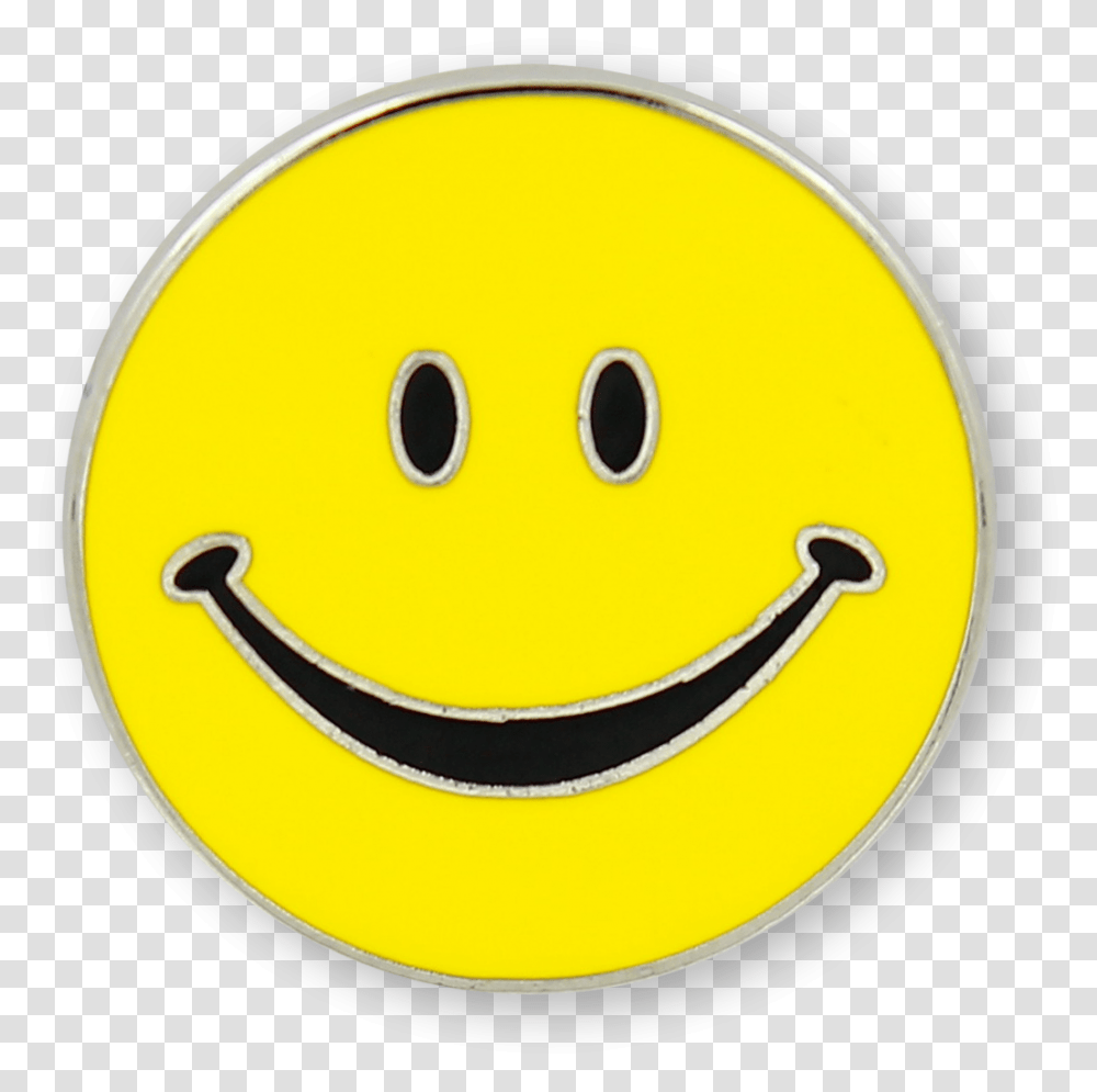 Smiling Face Enamel Pin Smiley, Label, Plant, Outdoors Transparent Png