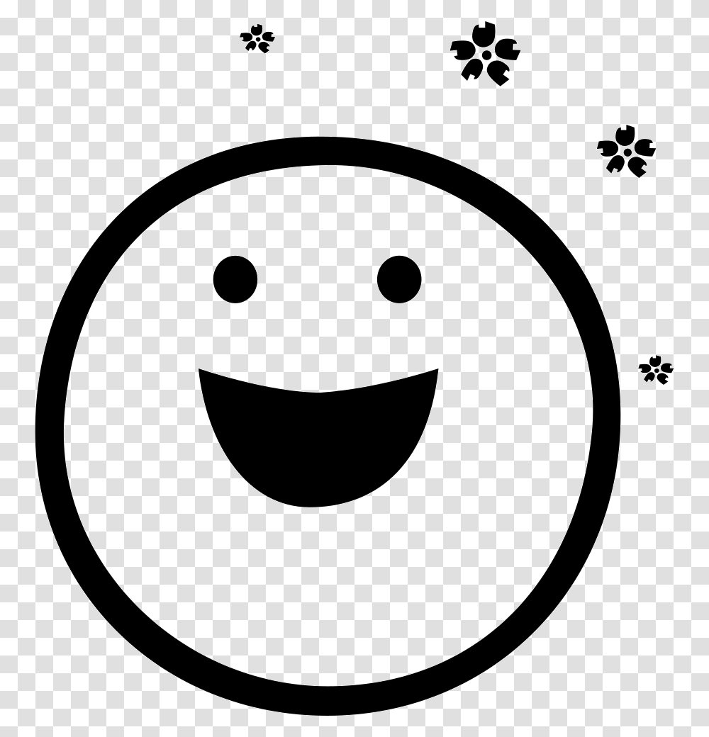 Smiling Face Smiley, Stencil, Logo, Trademark Transparent Png