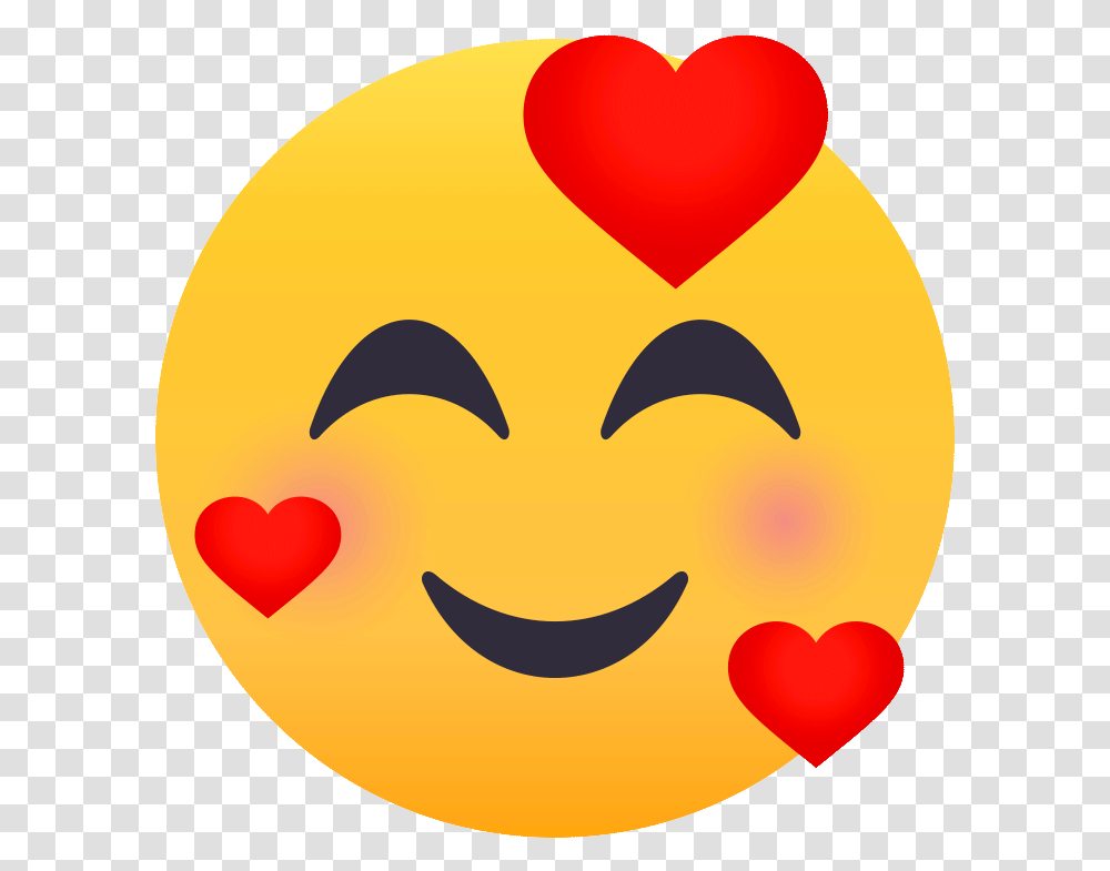 Smiling Face With 3 Hearts Emoji Copy, Pac Man, Balloon, Bird, Animal Transparent Png