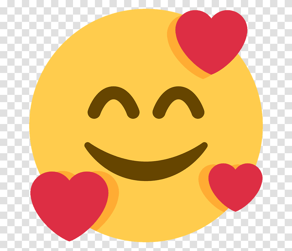 Smiling Face With 3 Hearts Emoji Smiling Face With 3 Hearts Emoji Meaning, Label, Text, Food, Bread Transparent Png