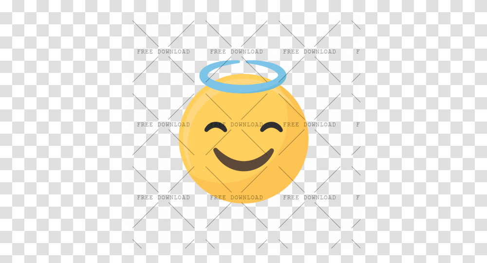 Smiling Face With Halo Emoticon Smiley Transparent Png