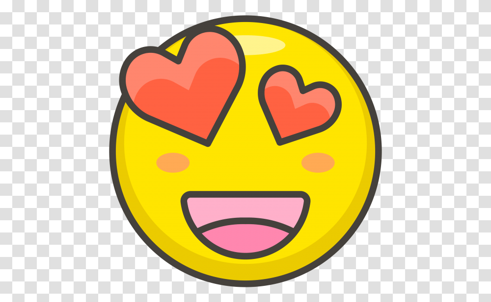 Smiling Face With Heart Eyes Emoji Face Heart Eyes Emoji, Pac Man, Text, Symbol Transparent Png