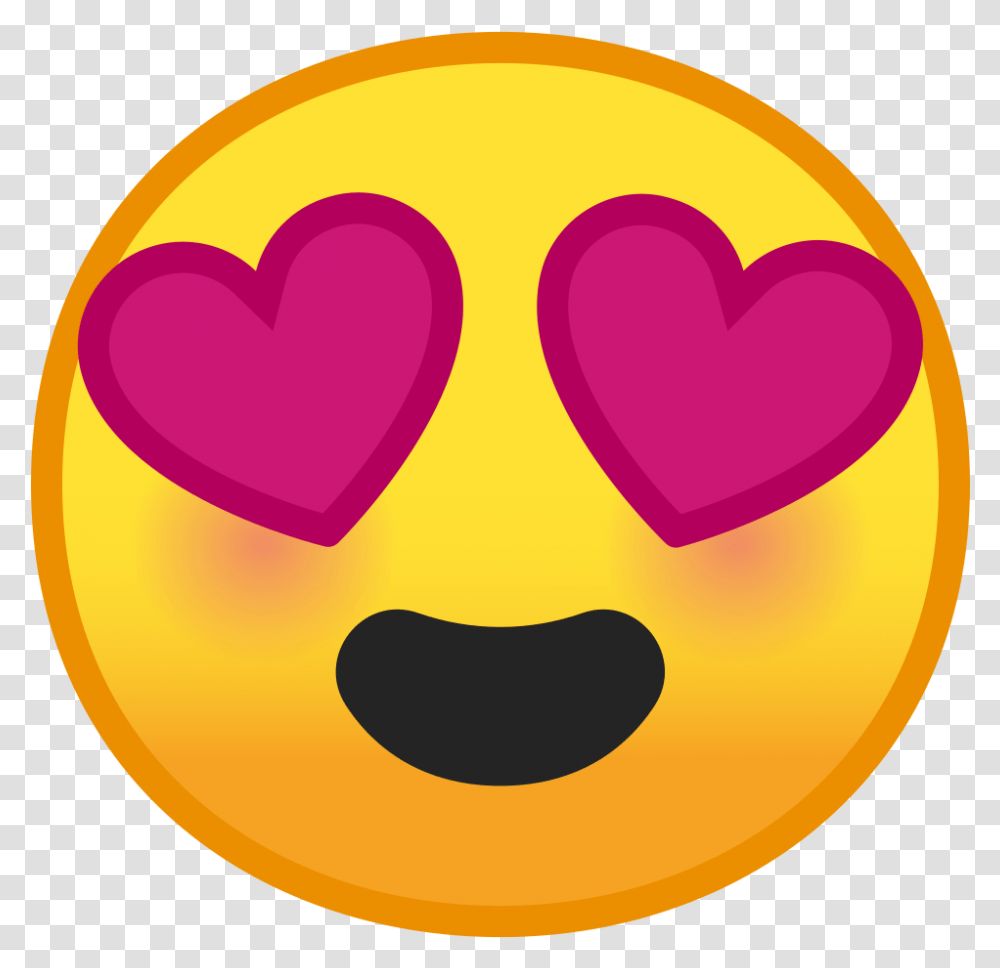 Smiling Face With Heart Eyes Icon Emoji Heart Eyes, Mustache, Pac Man Transparent Png