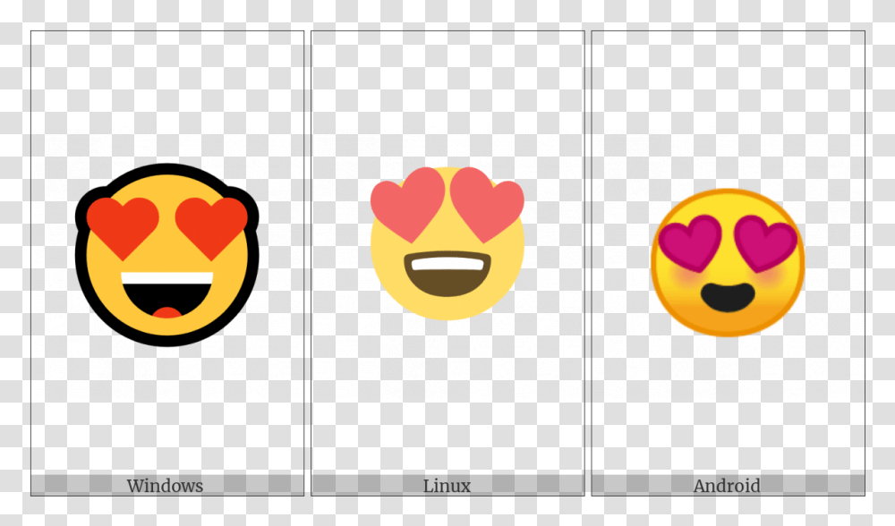 Smiling Face With Heart Shaped Eyes Utf Icons, Pac Man, Peeps Transparent Png