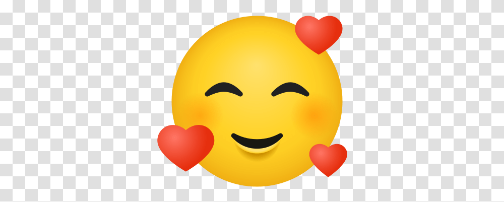 Smiling Face With Hearts Icon Happy, Balloon, Pac Man Transparent Png