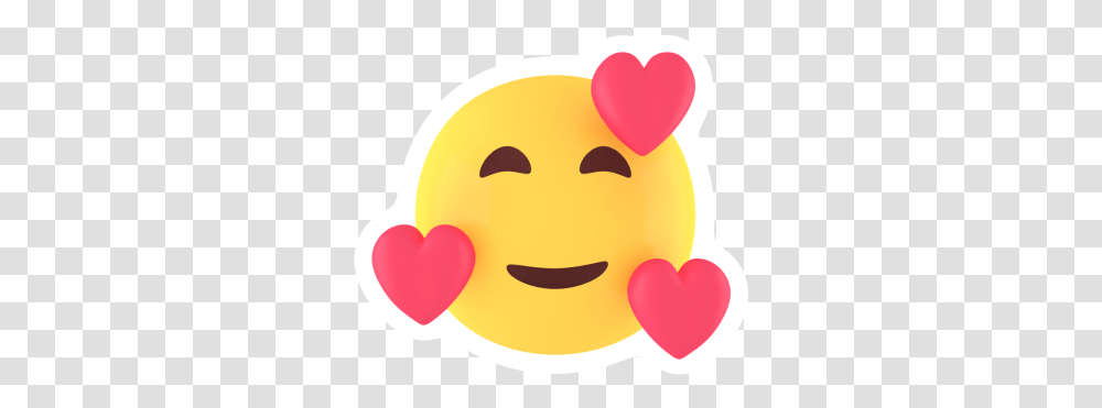 Smiling Face With Hearts Royaltyfree Gif Free Heart Emoji Smile Gif, Sweets, Food, Confectionery, Plant Transparent Png