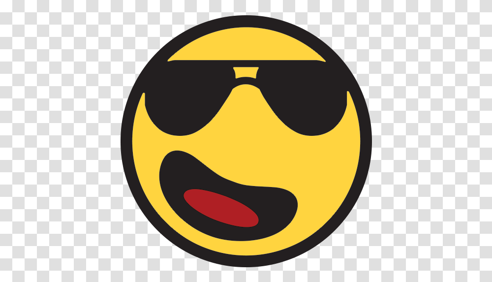 Smiling Face With Sunglasses Emoji For Facebook Email & Sms Facebook Emoji Glasses, Symbol, Accessories, Accessory, Logo Transparent Png