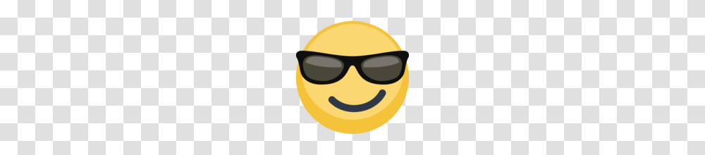Smiling Face With Sunglasses Emoji On Facebook, Label, Helmet Transparent Png