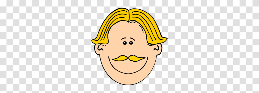 Smiling Man With Blond Hair And Mustache Clip Art For Web, Label, Face, Food Transparent Png