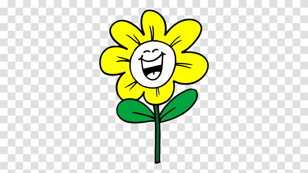 Smiling Sunflower Clipart Dromgbn Top Clipartix Smiling Sunflower Clipart, Plant, Daffodil, Petal, Daisy Transparent Png