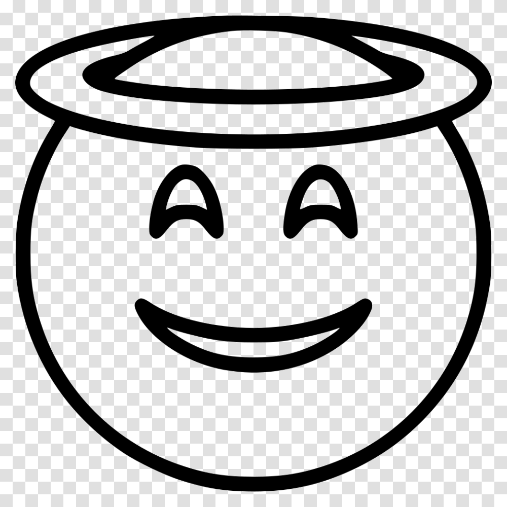 Smiling With Halo Delicious Icon, Stencil, Pottery, Bowl Transparent Png