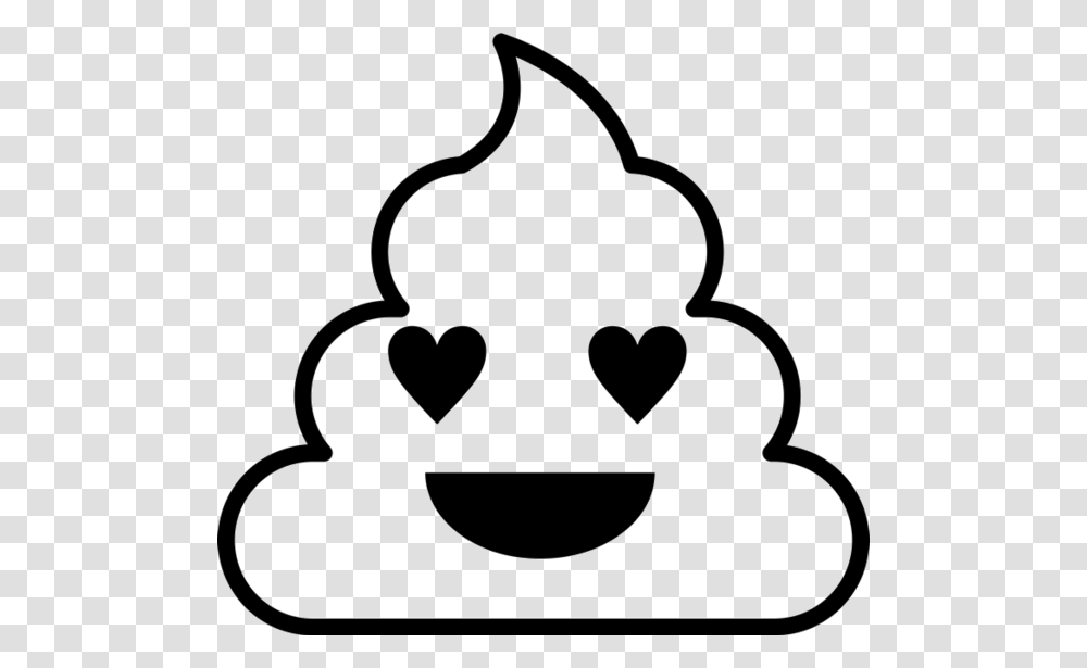 Smiling With Heart Eyes Poop Emoji Rubber Stamp Emoji Stamps, Stencil, Silhouette Transparent Png