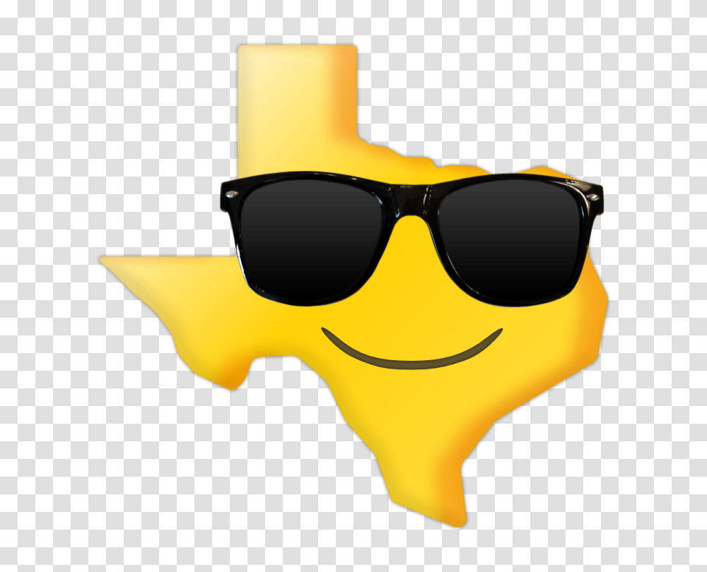 Smiling With Shades Texas Emoji Sticker Texas Emoji, Sunglasses, Accessories, Accessory, Goggles Transparent Png