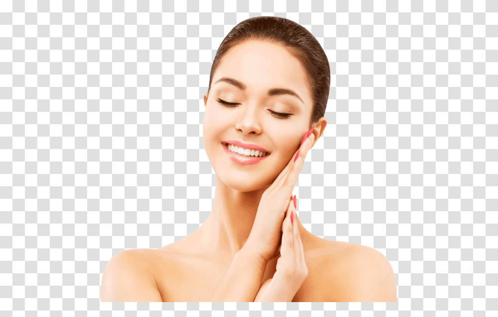 Smiling Woman Face Clipart Face Skin Care, Shoulder, Neck, Person, Human Transparent Png
