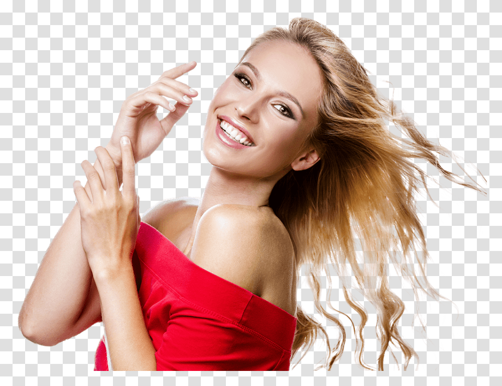 Smiling Woman With Long Blond Hair Photo Shoot, Evening Dress, Robe, Gown, Fashion Transparent Png