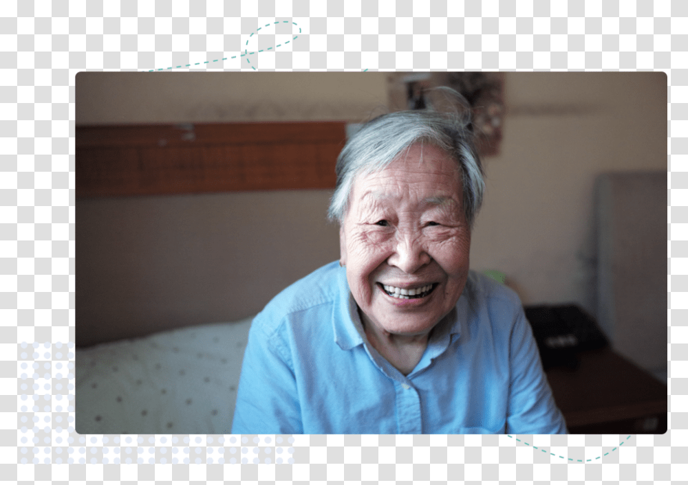 Smiling Woman2x Old Age, Person, Human, Furniture, Senior Citizen Transparent Png