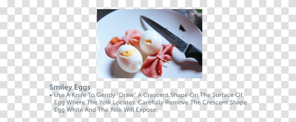 Smilley Eggs Salad Method 02 Shallot, Knife, Blade, Weapon, Weaponry Transparent Png