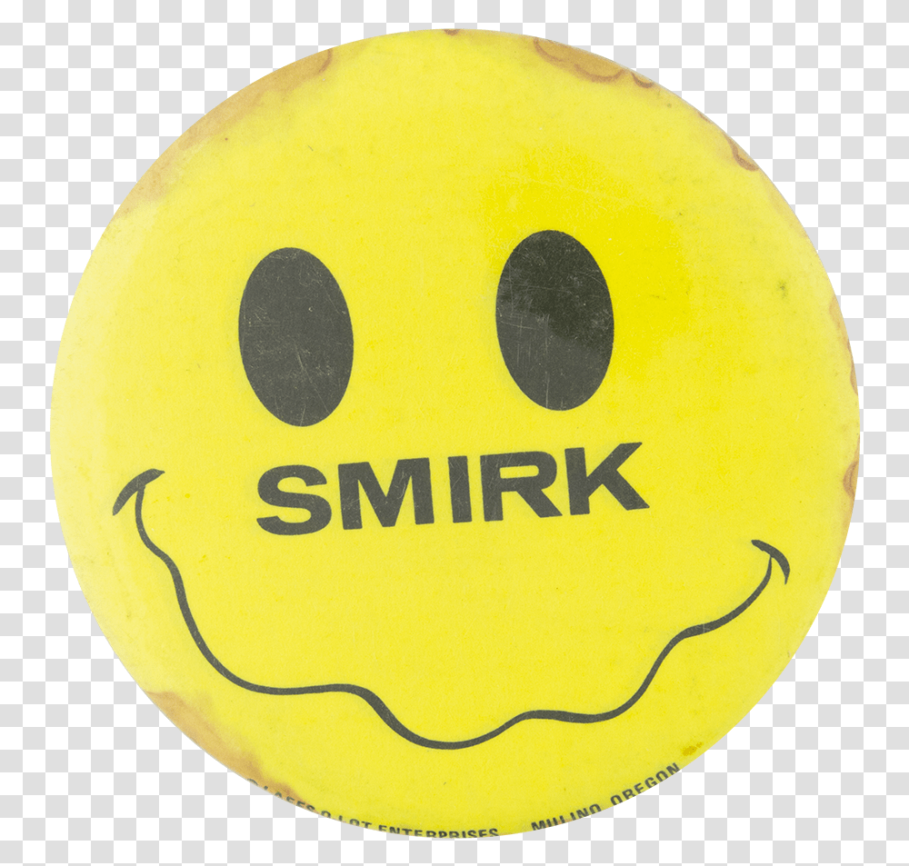 Smirk Smileys Button Museum Smiley Symbols, Tennis Ball, Sport, Sports, Logo Transparent Png