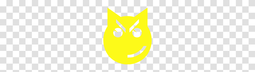 Smirking Emoji Cat, Sign, Pac Man, Star Symbol Transparent Png