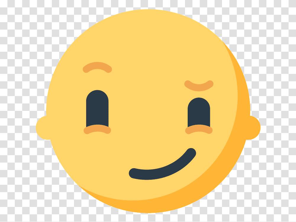 Smirking Face Emoji Clipart Smiley, Food, Pac Man, Dish, Meal Transparent Png