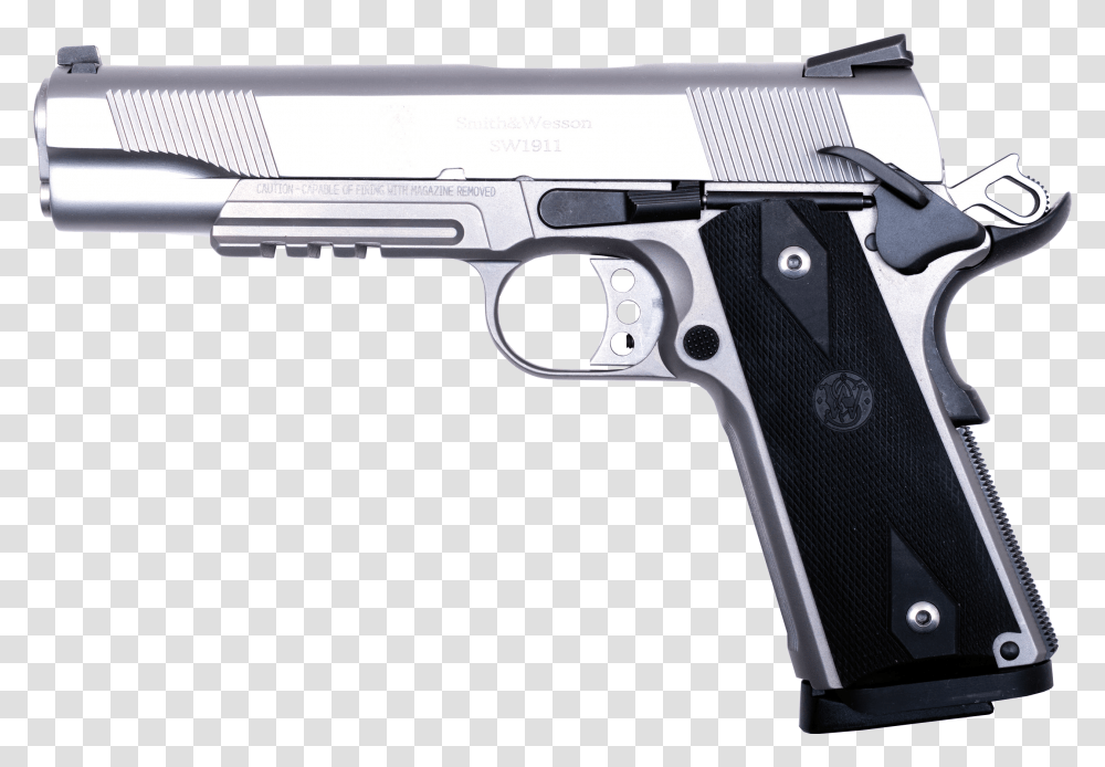 Smith Amp Wesson 1911 Government 45 Auto Stainless Wrail 1911 40 Sampw, Gun, Weapon, Weaponry, Handgun Transparent Png