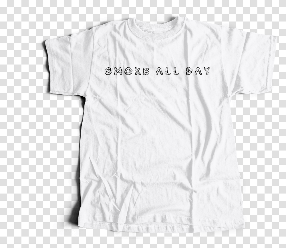 Smoke All Day White T Short Sleeve Transparent Png